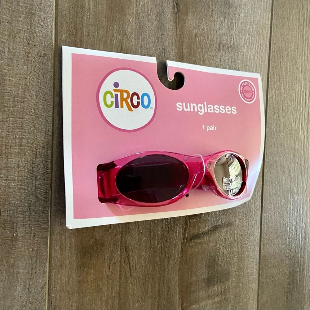 Circo Baby Toddler Sunglasses in Pink w/Flexible Adjustable Band UV Protecting